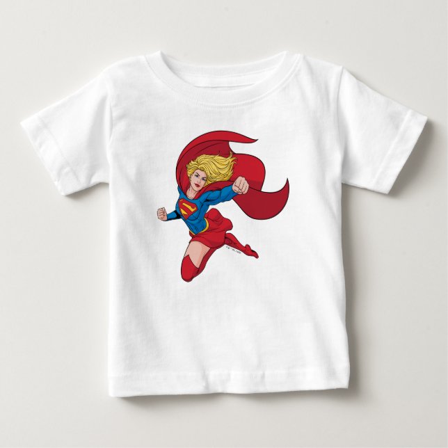 T-shirt Pour Bébé Adorable Stance Supergirl (Devant)