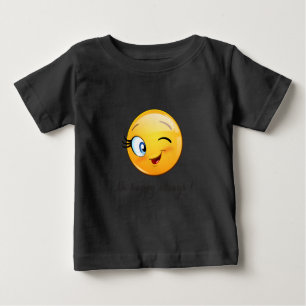 T-shirt Pour Bébé Adorable Winking Emoji Face-Be heureux toujours