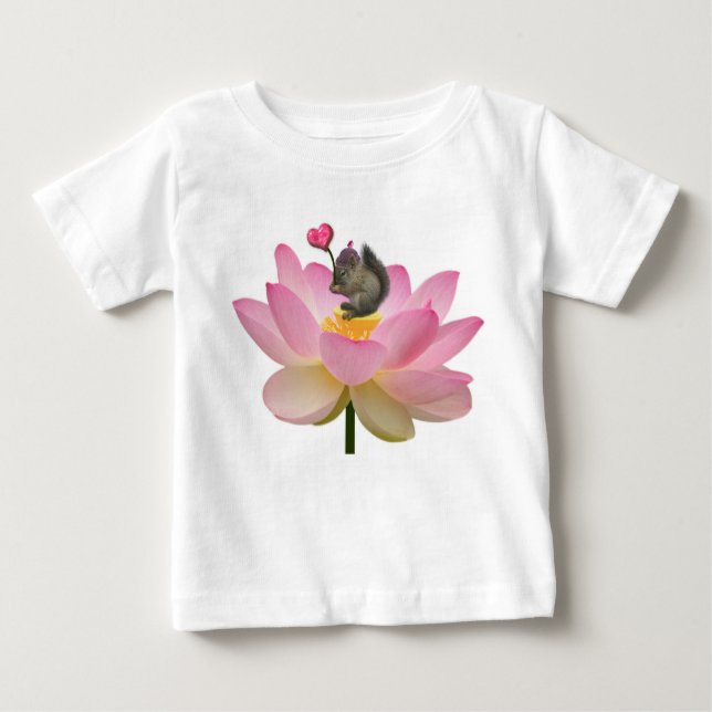 T-shirt Pour Bébé Adorablement Sweet Baby Hipster Squirrel Baby T-sh (Devant)