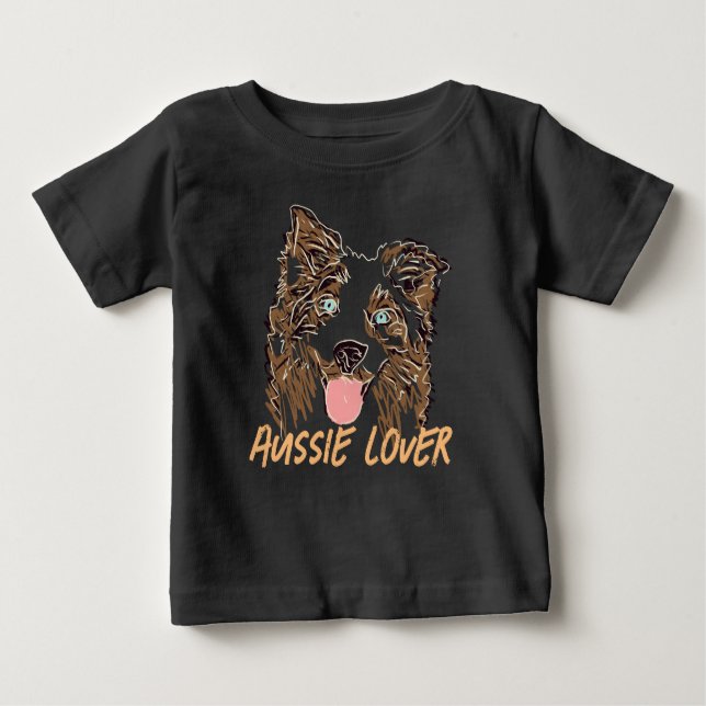 T-shirt Pour Bébé Adulte berger australien (Devant)