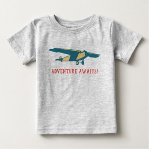 T-shirt Pour Bébé Adventure Attend l'avion Vintage