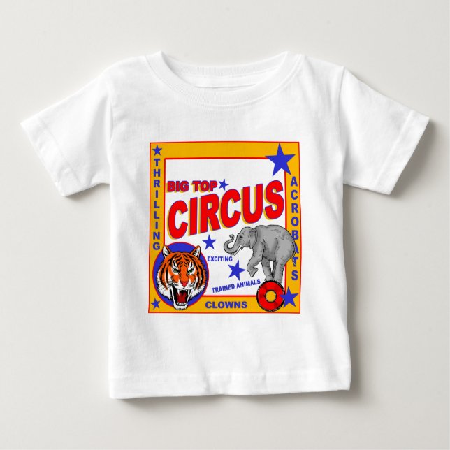 T-shirt Pour Bébé Affiche vintage de cirque (Devant)