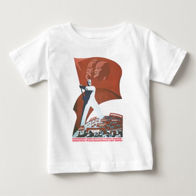 T-shirt Pour Bébé Affiches de propagande d'Union Soviétique de (Devant)