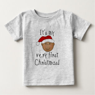 T-shirt Pour Bébé African American Boy 1er Noël