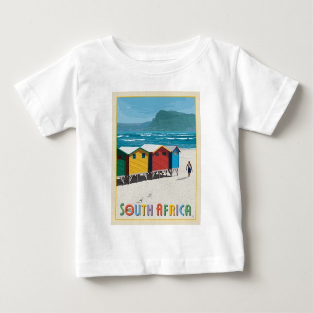 T-shirt Pour Bébé Afrique du Sud | Plage de Muizenberg (Devant)