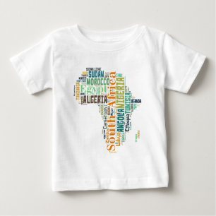 T-shirt Pour Bébé Afrique Word Art