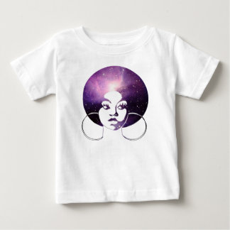 T-shirt Pour Bébé Afro Diva Violet Galaxy Girls Longue Manche T