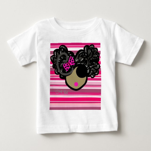 T-shirt Pour Bébé Afro Puffs (Devant)