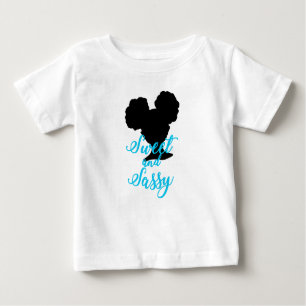 T-shirt Pour Bébé Afro Puffs   Sweet and Sassy   Cheveux naturels