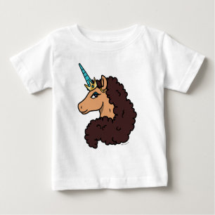 T-shirt Pour Bébé Afro Unicorn   Divin