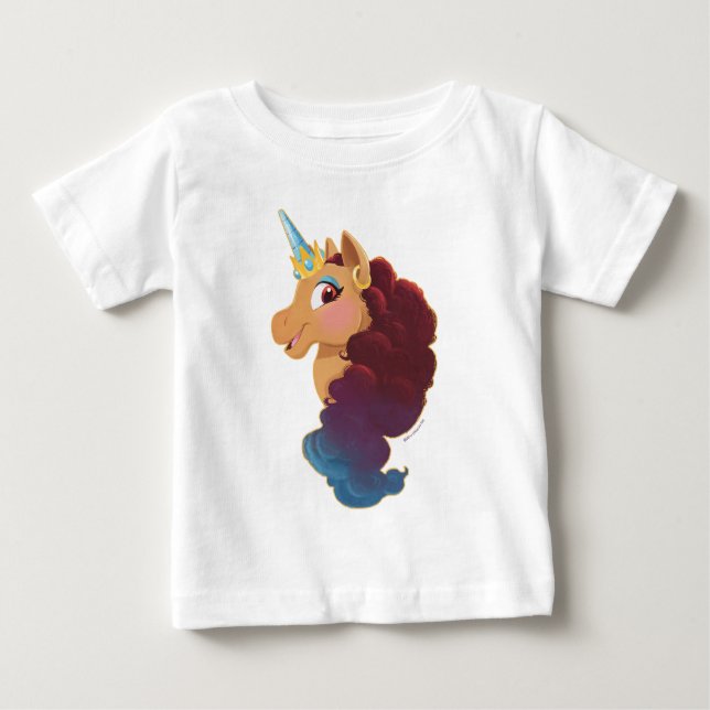 T-shirt Pour Bébé Afro Unicorn | Divine la licorne (Devant)