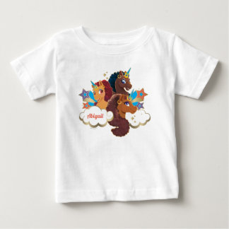 T-shirt Pour Bébé Afro Unicorn "Fabriqué en magie" Trio Design
