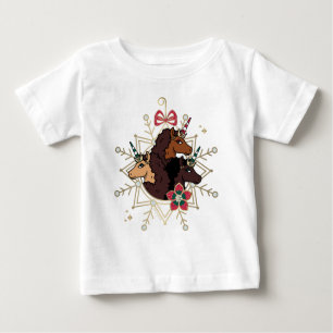 T-shirt Pour Bébé Afro Unicorn Festive Vacances Magique