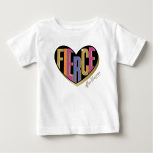 T-shirt Pour Bébé Afro Unicorn Fierce Heart Design