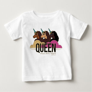 T-shirt Pour Bébé Afro Unicorn Queen Trio Design
