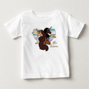 T-shirt Pour Bébé Afro Unicorn Trio Coeur Design