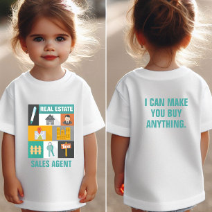 T-shirt Pour Bébé Agent immobilier professionnel enfant personnalisé