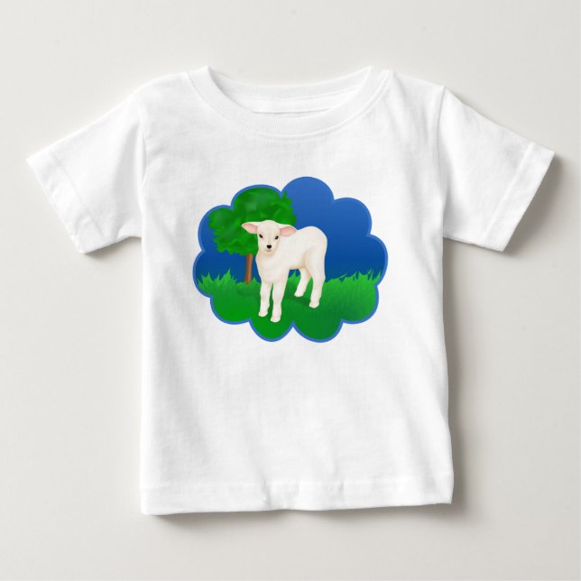 T-shirt Pour Bébé Agneau de Pâques (Devant)
