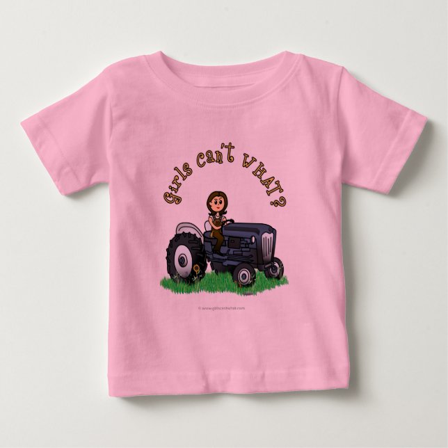 T-shirt Pour Bébé Agriculteur bleu clair (Devant)