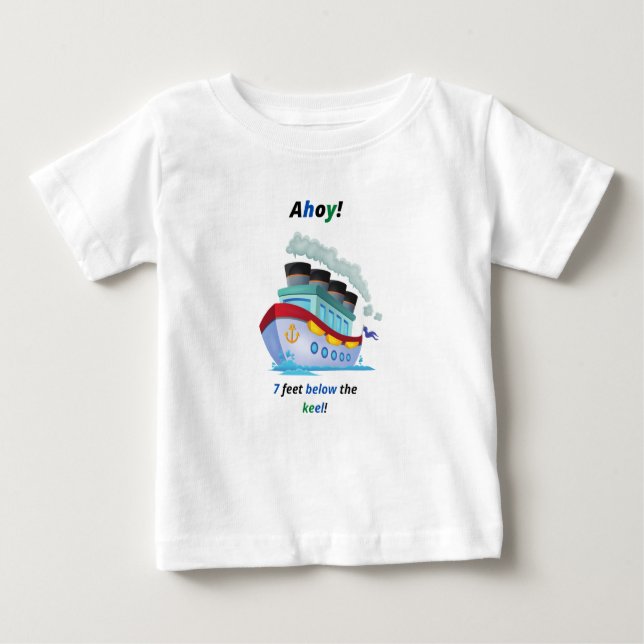 T-shirt Pour Bébé Ahoy Seamna And Cool Vessel  (Devant)