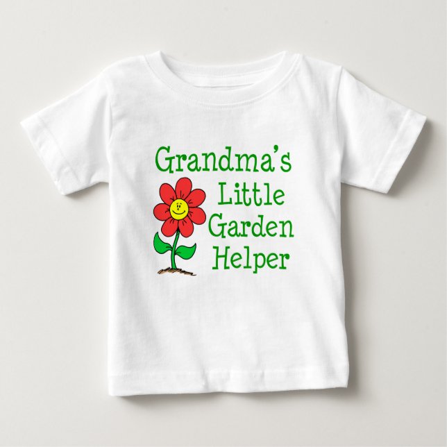 T-shirt Pour Bébé Aide au jardin de grand-mère (Devant)