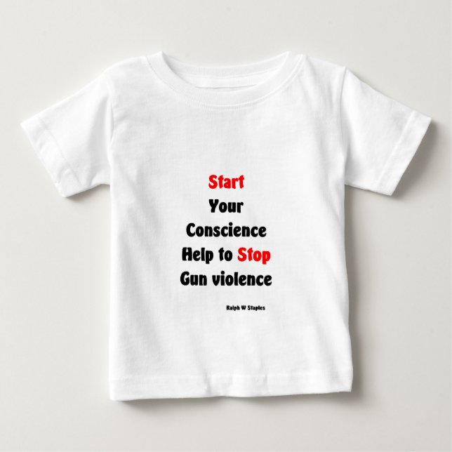 T-shirt Pour Bébé Aider à arrêter la violence armée (Devant)
