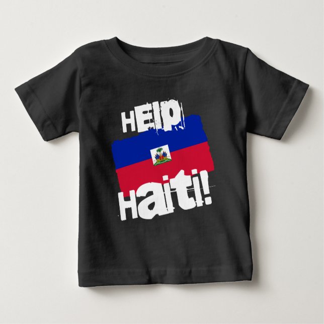 T-shirt Pour Bébé Aidez Haïti ! (Devant)