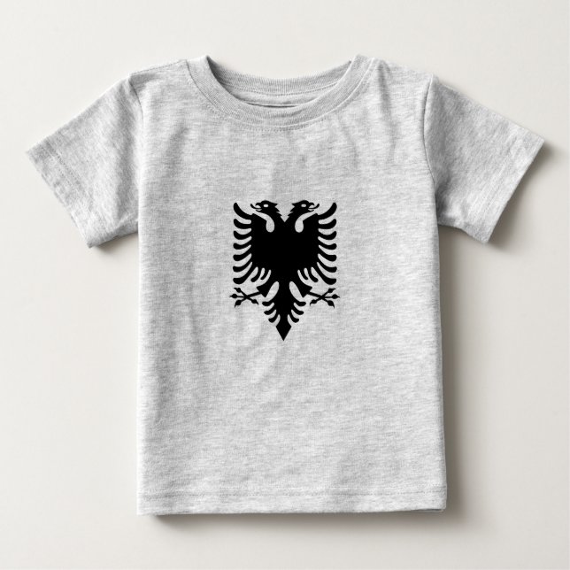 T-shirt Pour Bébé Aigle à deux têtes en Albanie (Devant)