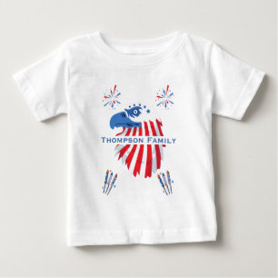 T-shirt Pour Bébé Aigle chauve patriotique Amérique 250e 4 juillet