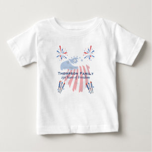 T-shirt Pour Bébé Aigle chauve patriotique Amérique 250e 4 juillet