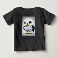 Aigle de dessin animé tacheté blanc mignon