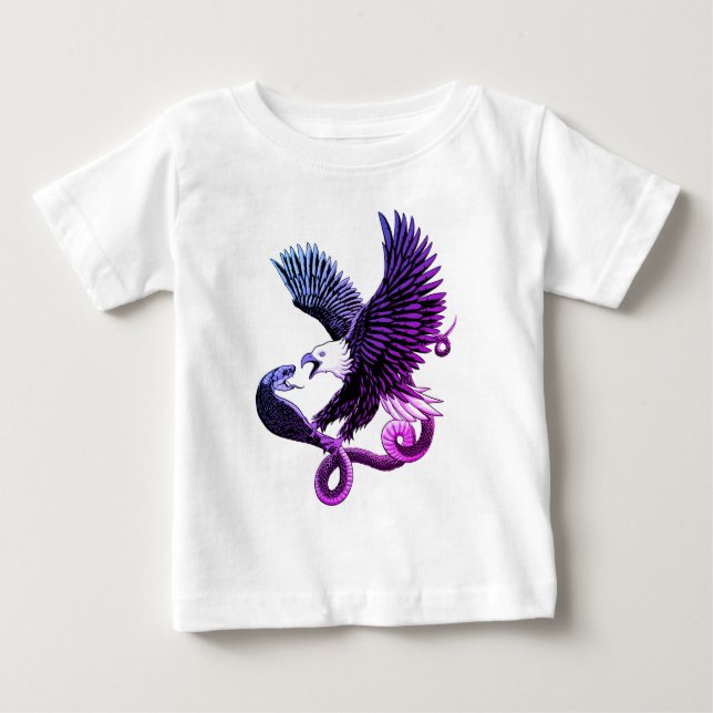 T-shirt Pour Bébé Aigle et serpent (Devant)