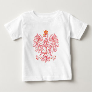 T-shirt Pour Bébé Aigle Polonais En Rouge