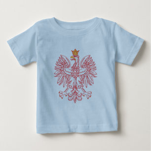 T-shirt Pour Bébé Aigle Polonais En Rouge