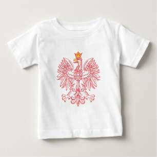 T-shirt Pour Bébé Aigle Polonais En Rouge