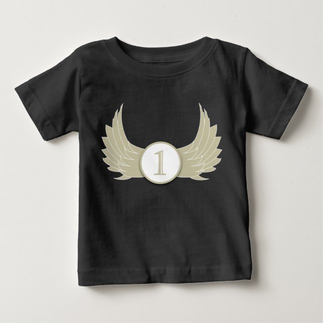 T-shirt Pour Bébé Ailes (âge 1) - T-shirt  Bébé jersey fin (Devant)