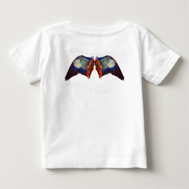 T-SHIRT POUR BÉBÉ AILES D'UN ROULEUR EUROPÉEN (Dos)