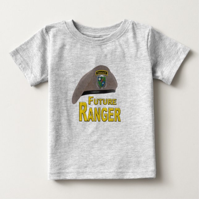 T-shirt Pour Bébé Aimable Futur Ranger Beret (Devant)