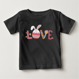 T-shirt Pour Bébé Aime les œufs de Pâques Lapin Mignon Lapin