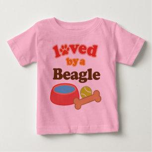 T-shirt Pour Bébé Aimé par un beagle (race de chien)