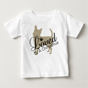 T-shirt Pour Bébé Aimé Par Un Chihuahua Baby Tee