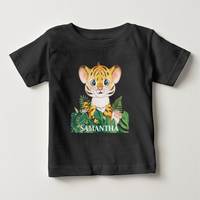 T-shirt Pour Bébé aimez la faune Tigre Bébé (Devant)