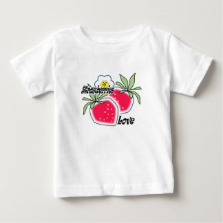 T-shirt Pour Bébé Aimez les fraises.
