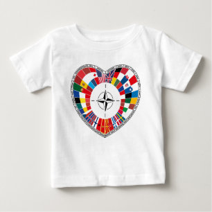 T-shirt Pour Bébé Aimez les pays de l'OTAN, avec l'OTAN
