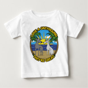 T-SHIRT POUR BÉBÉ AIMEZ UN GREYHOUND ILS SONT GRANDS