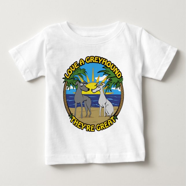 T-SHIRT POUR BÉBÉ AIMEZ UN GREYHOUND ILS SONT GRANDS (Devant)