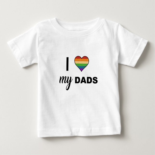 T-shirt Pour Bébé Aimez vos papas (Devant)