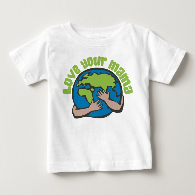 T-shirt Pour Bébé Aimez votre mère Changement climatique Sauvez la p (Devant)
