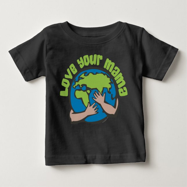 T-shirt Pour Bébé Aimez votre mère Changement climatique Sauvez la p (Devant)