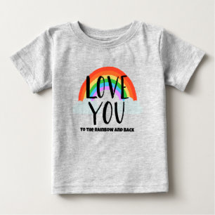 T-shirt Pour Bébé Aimez-vous à l'arc-en-ciel et au retour